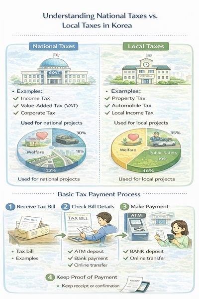 국세와 지방세의 차이와 기본 납부 절차 정리 이미지