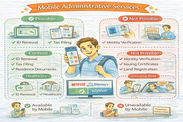 모바일로 가능한 행정 서비스와 불가능한 서비스 정리 이미지
