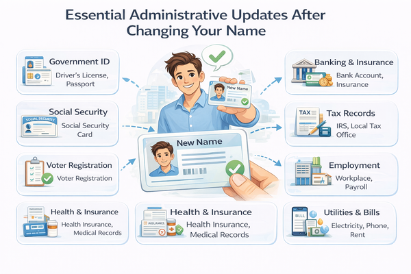 개명 후 반드시 변경해야 할 행정 정보 절차 안내 이미지